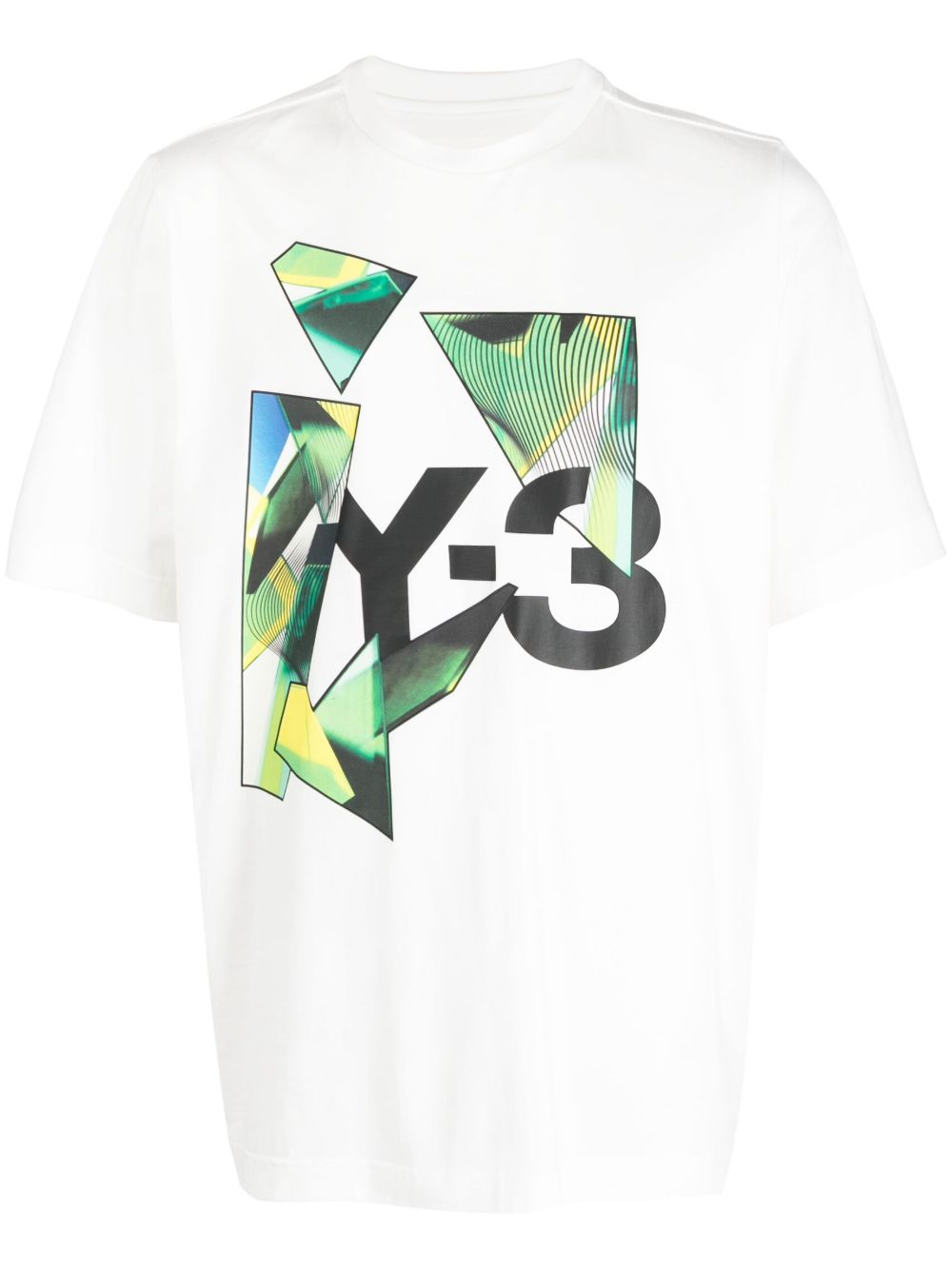 Y-3 logo印花图案T恤 - 白色