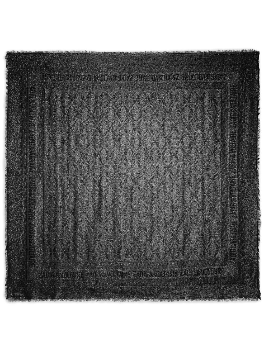 Zadig&Voltaire Glenn 经典logo围巾 - 银色