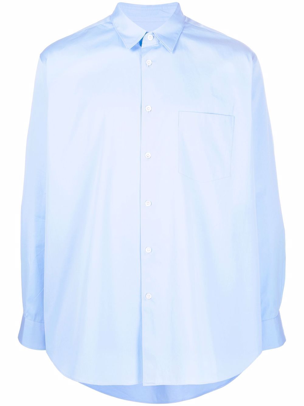 Comme Des Garçons Shirt 胸袋长袖衬衫 - 蓝色