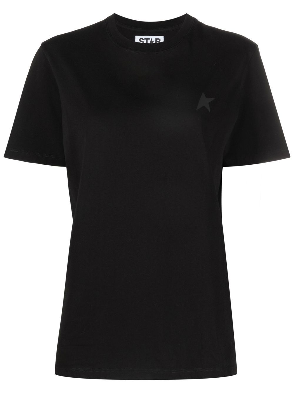 Golden Goose logo刺绣短袖T恤 - 黑色