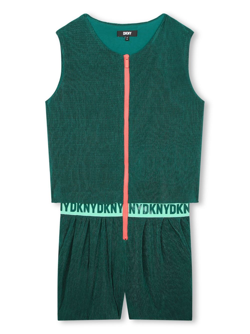 Dkny Kids logo织带运动套装 - 绿色
