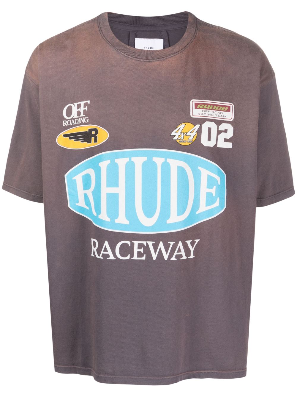 RHUDE 图案印花棉T恤 - 灰色