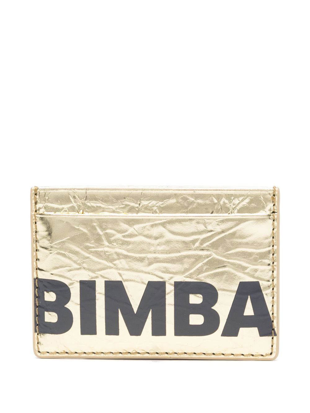 Bimba y Lola logo印花皮质卡夹 - 金色