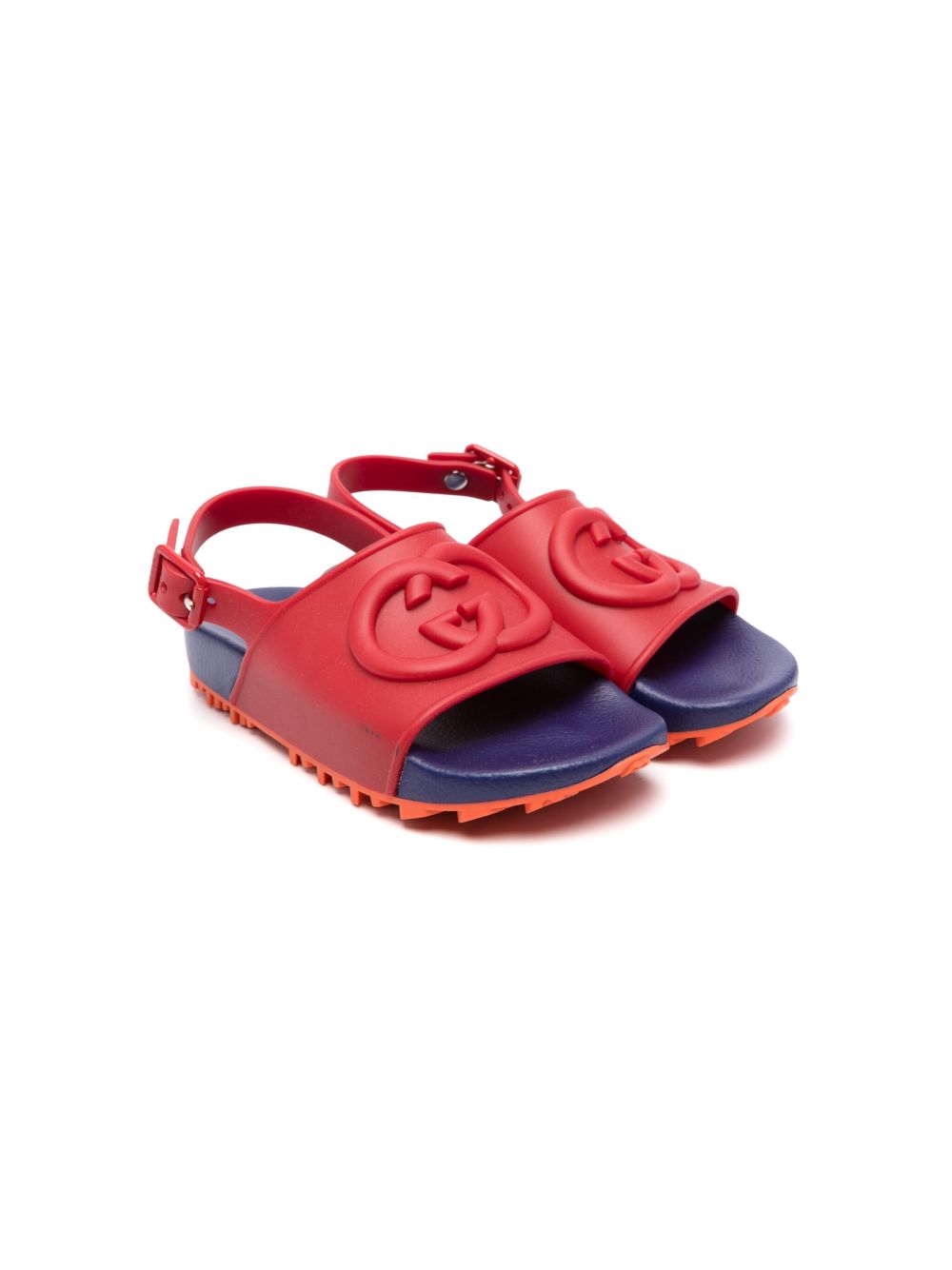 Gucci Kids Interlocking G 凉鞋 - 红色