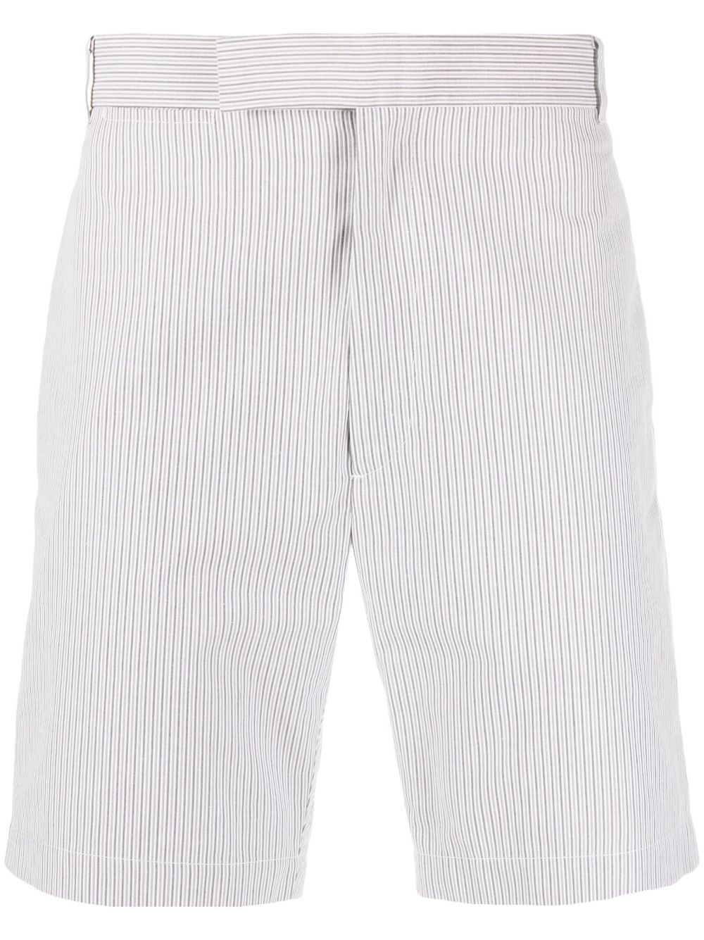 Thom Browne 条纹图案西装短裤 - 灰色