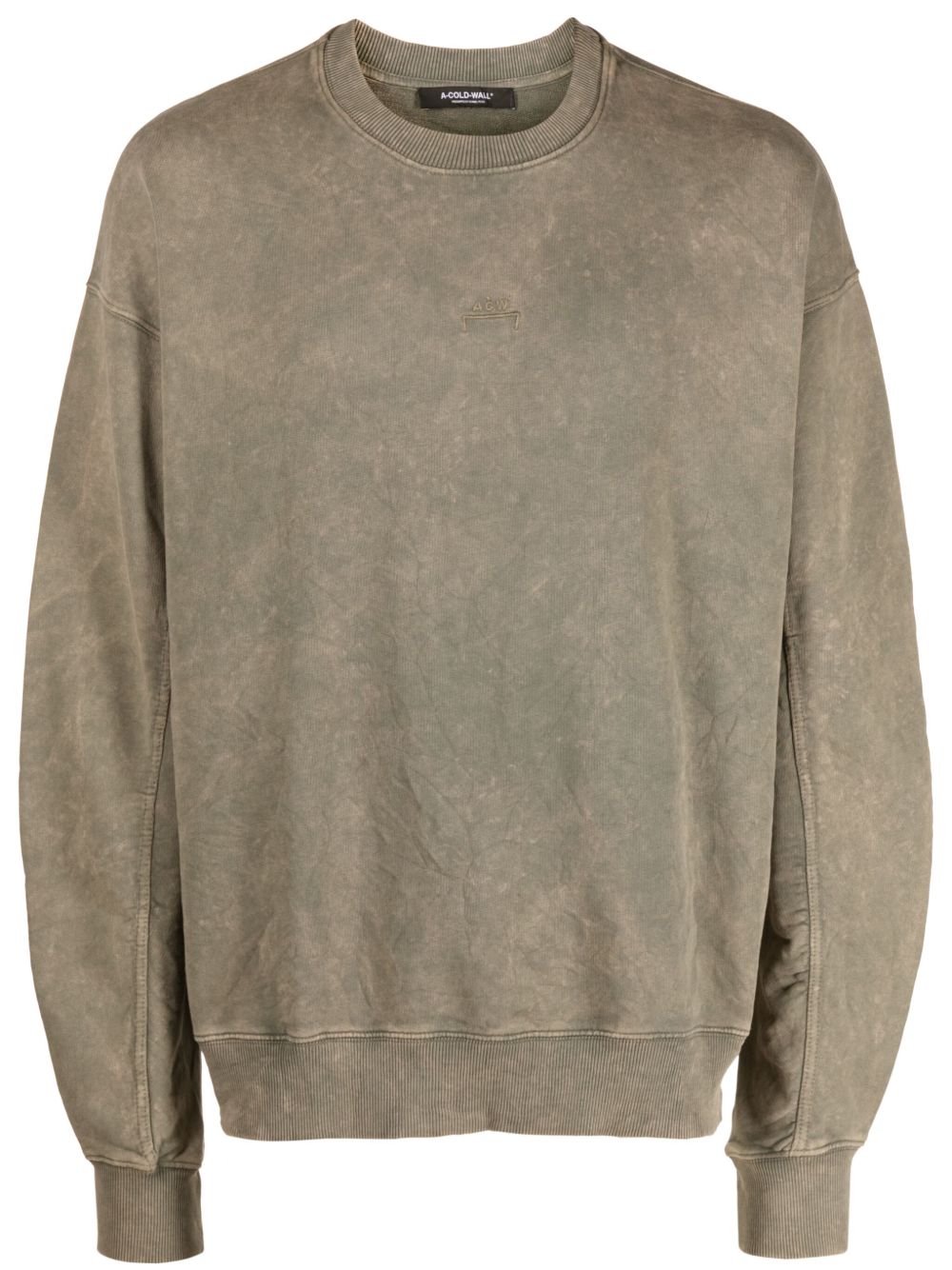 A-COLD-WALL* Uniform Crewneck 缩褶棉卫衣 - 绿色