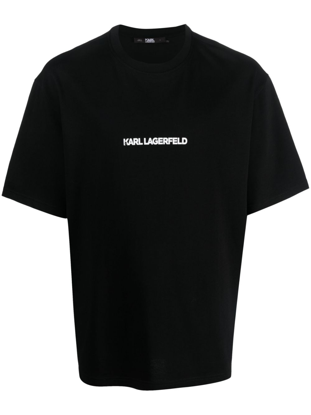 Karl Lagerfeld Ikon Outline 棉T恤 - 黑色