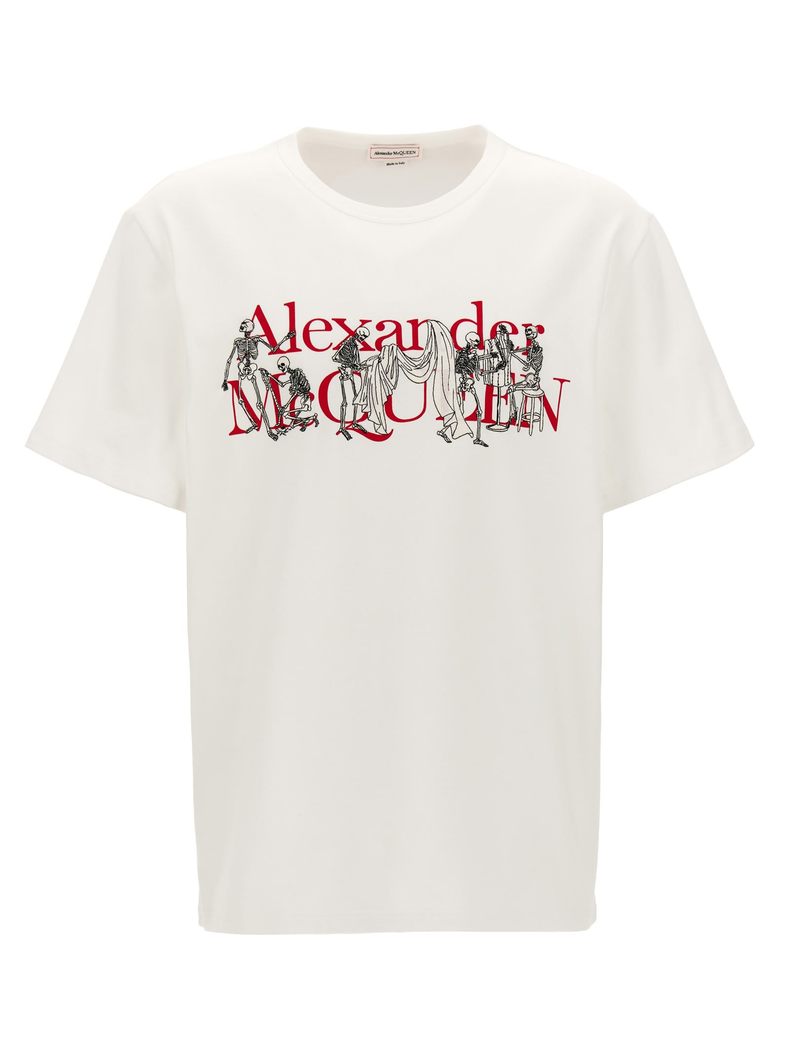 Alexander McQueen 刺绣logo印花T恤