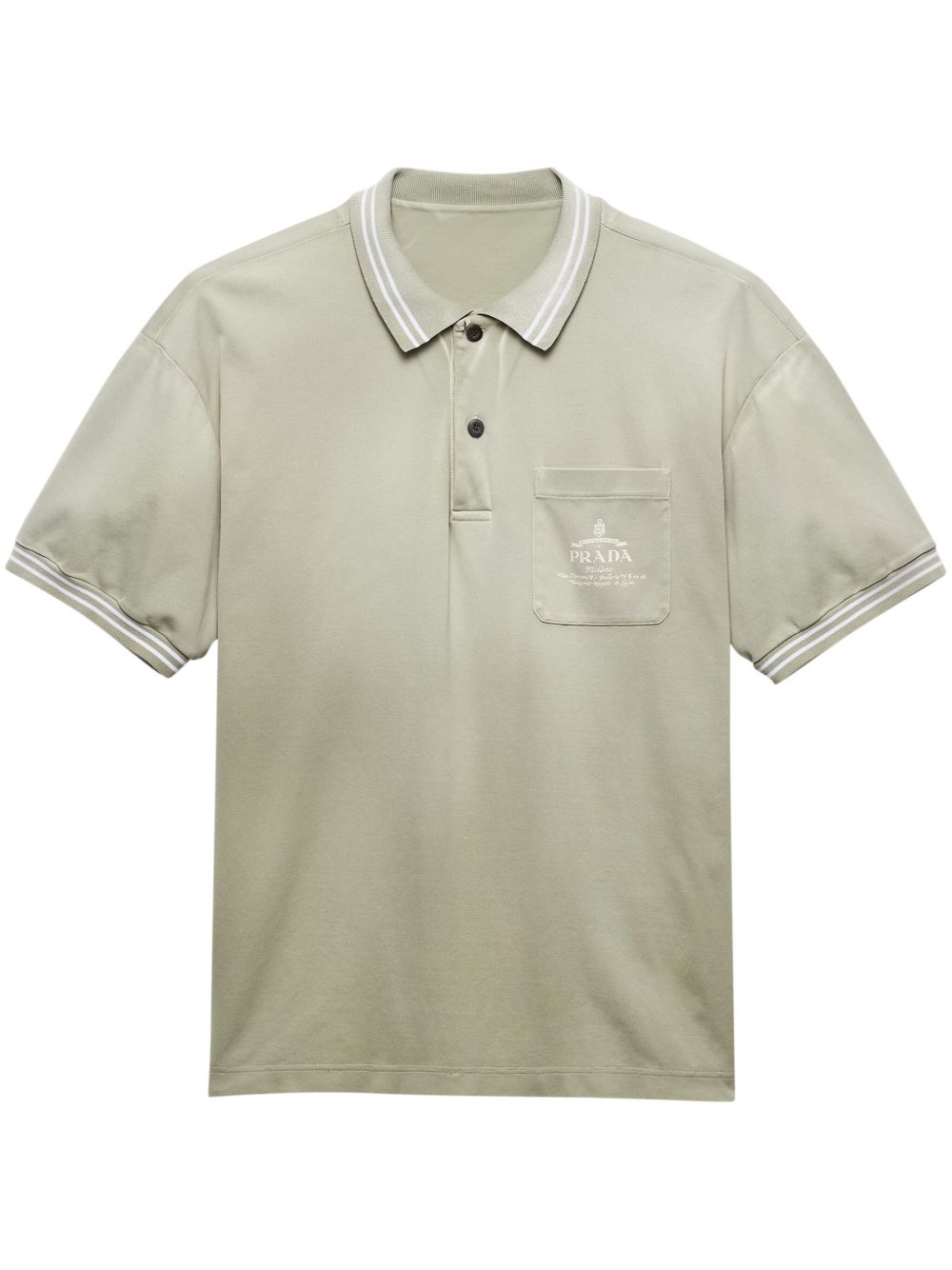 Prada 棉polo衫 - 绿色