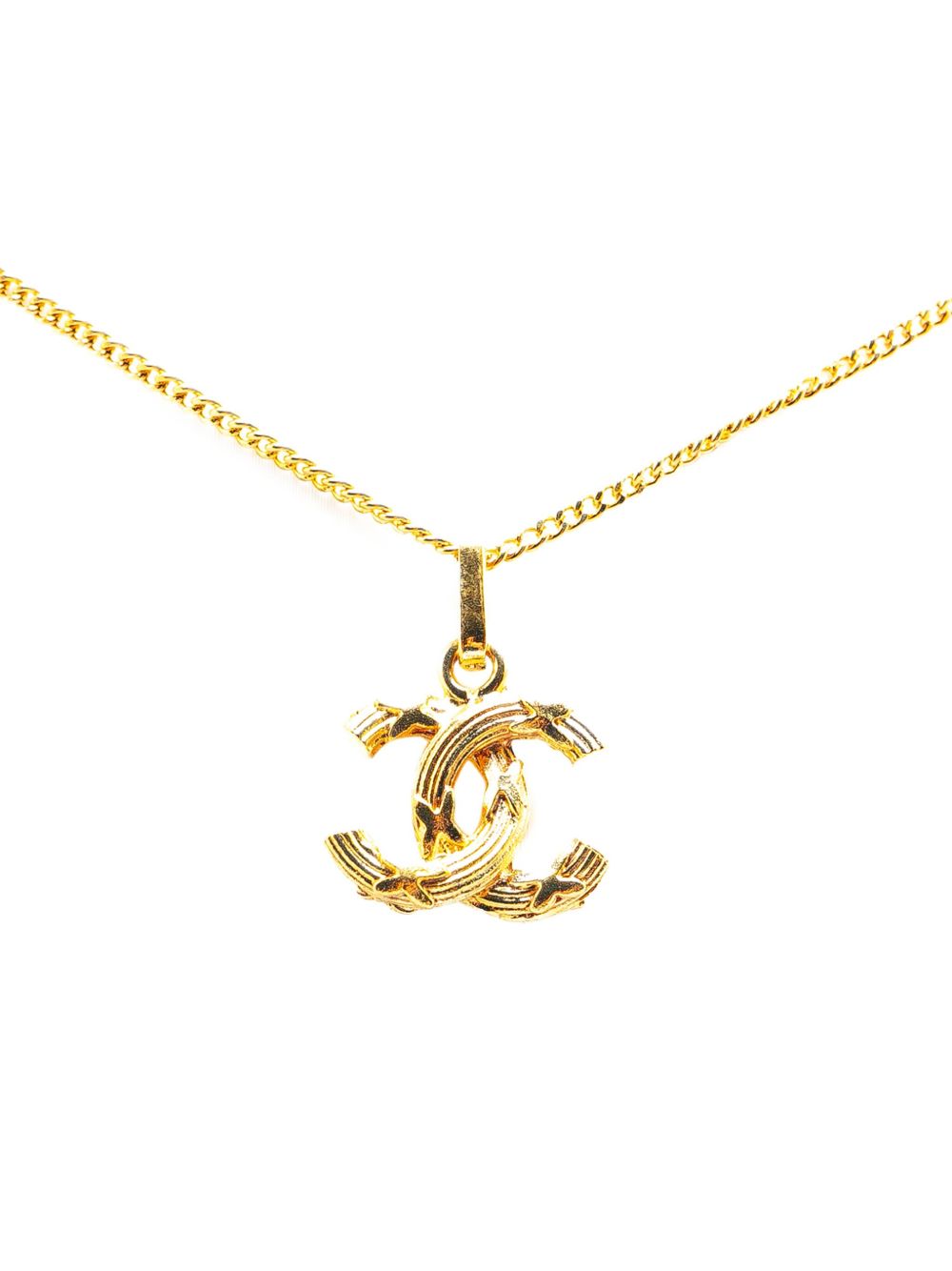CHANEL Pre-Owned CC 吊饰镀金项链（1970-1980年典藏款） - 金色