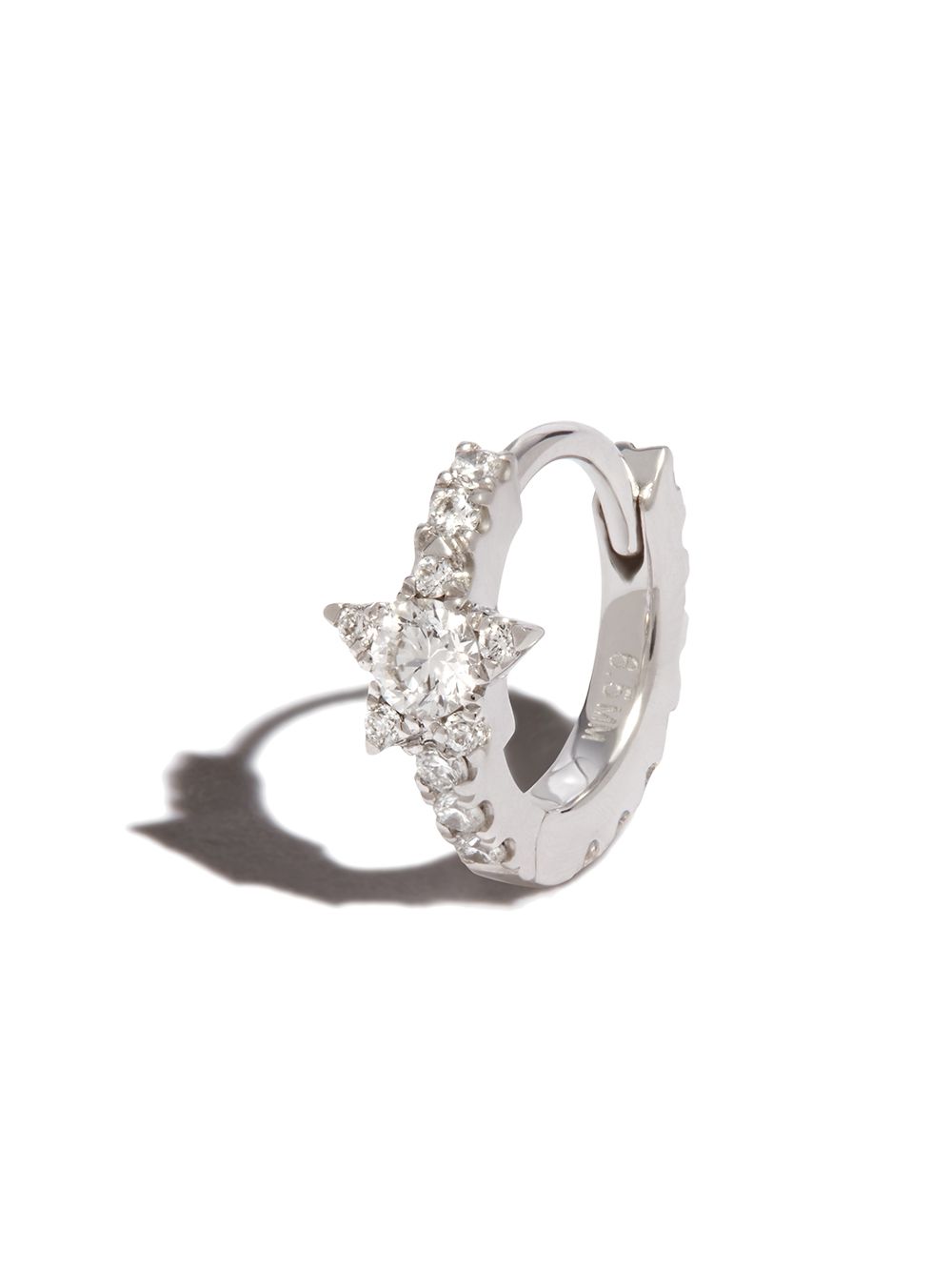MARIA TASH Diamond Star Eternity 18K白金耳环 - 银色