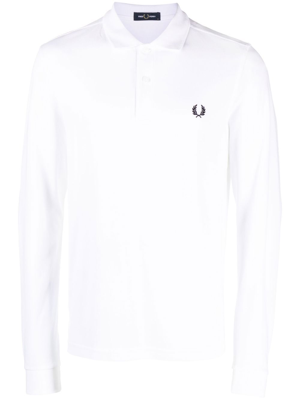Fred Perry 徽章图案polo衫 - 白色