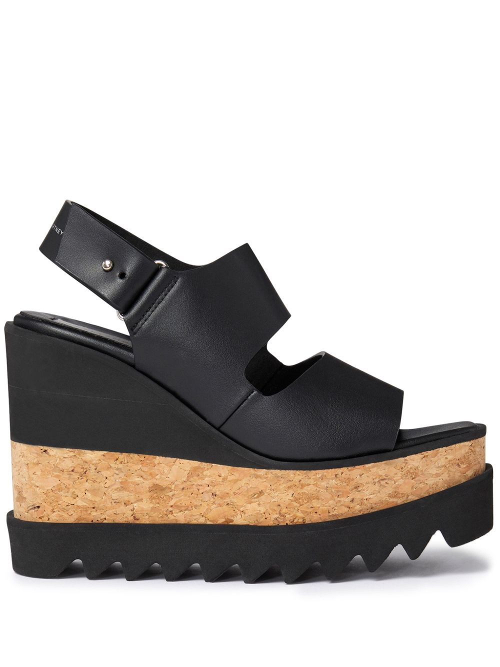 Stella McCartney Sneak-Elyse 坡跟凉鞋 - 黑色