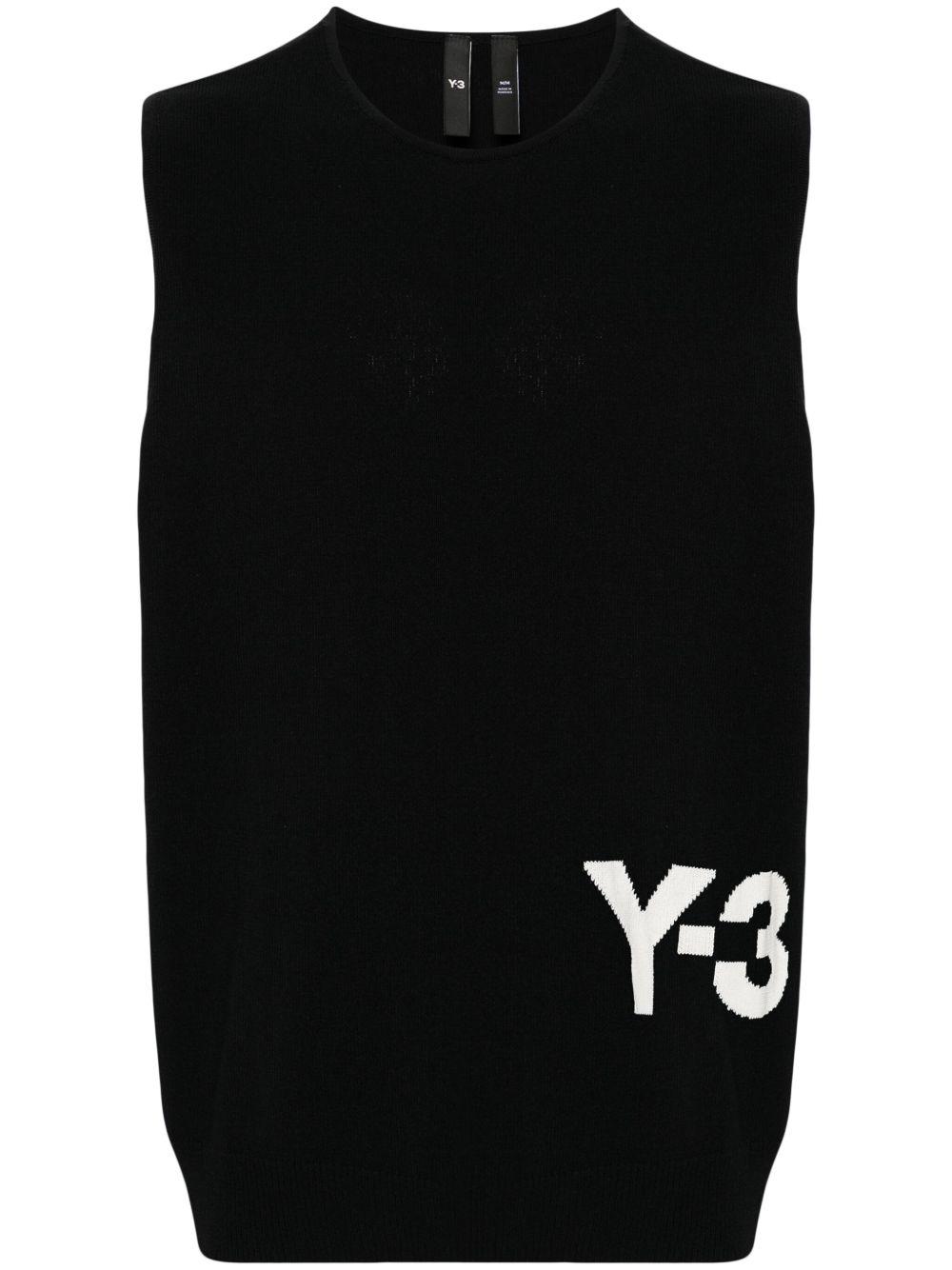 Y-3 x Adidas logo嵌花马甲 - 黑色