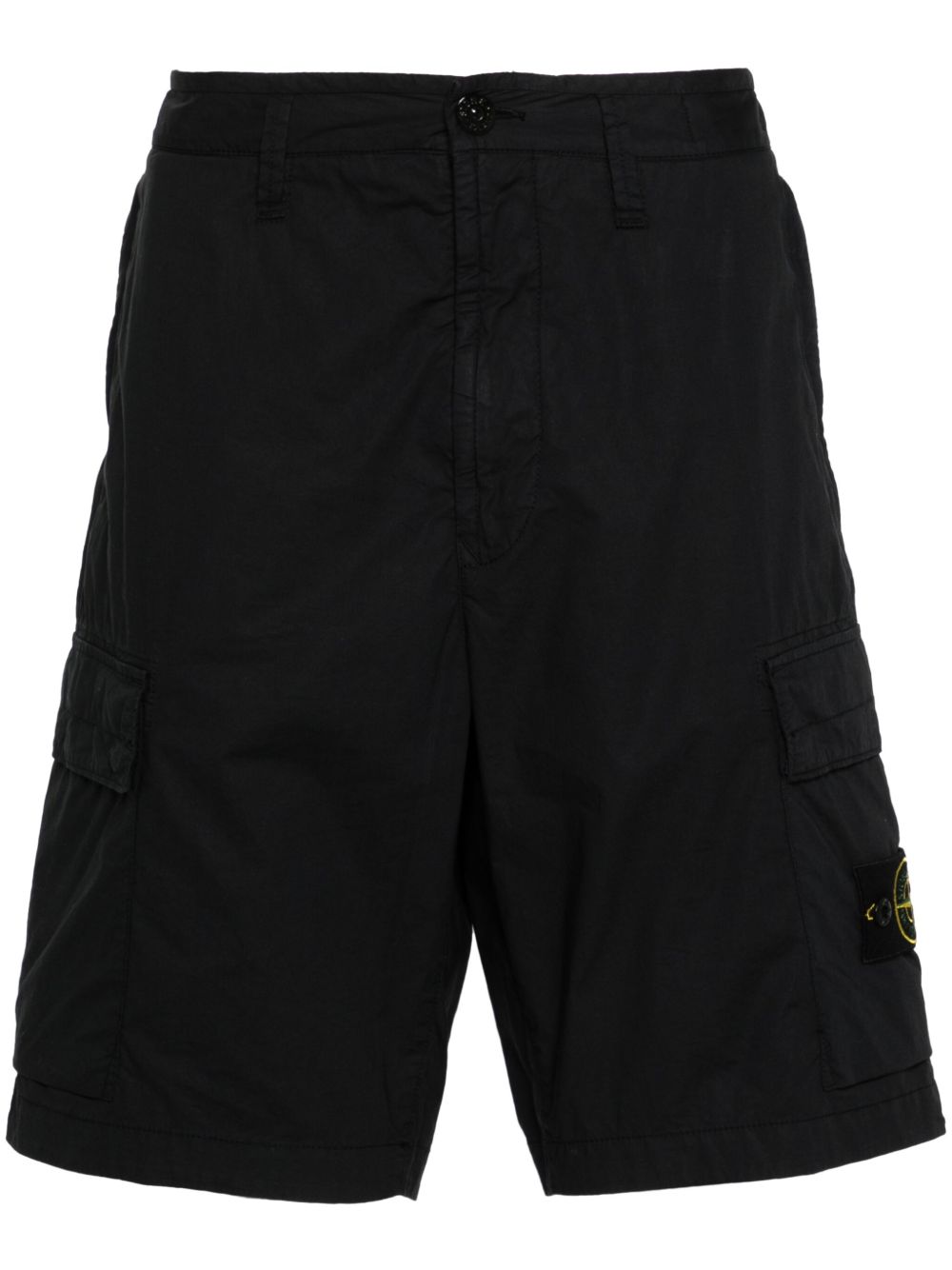 Stone Island 罗盘徽章棉工装短裤 - 蓝色