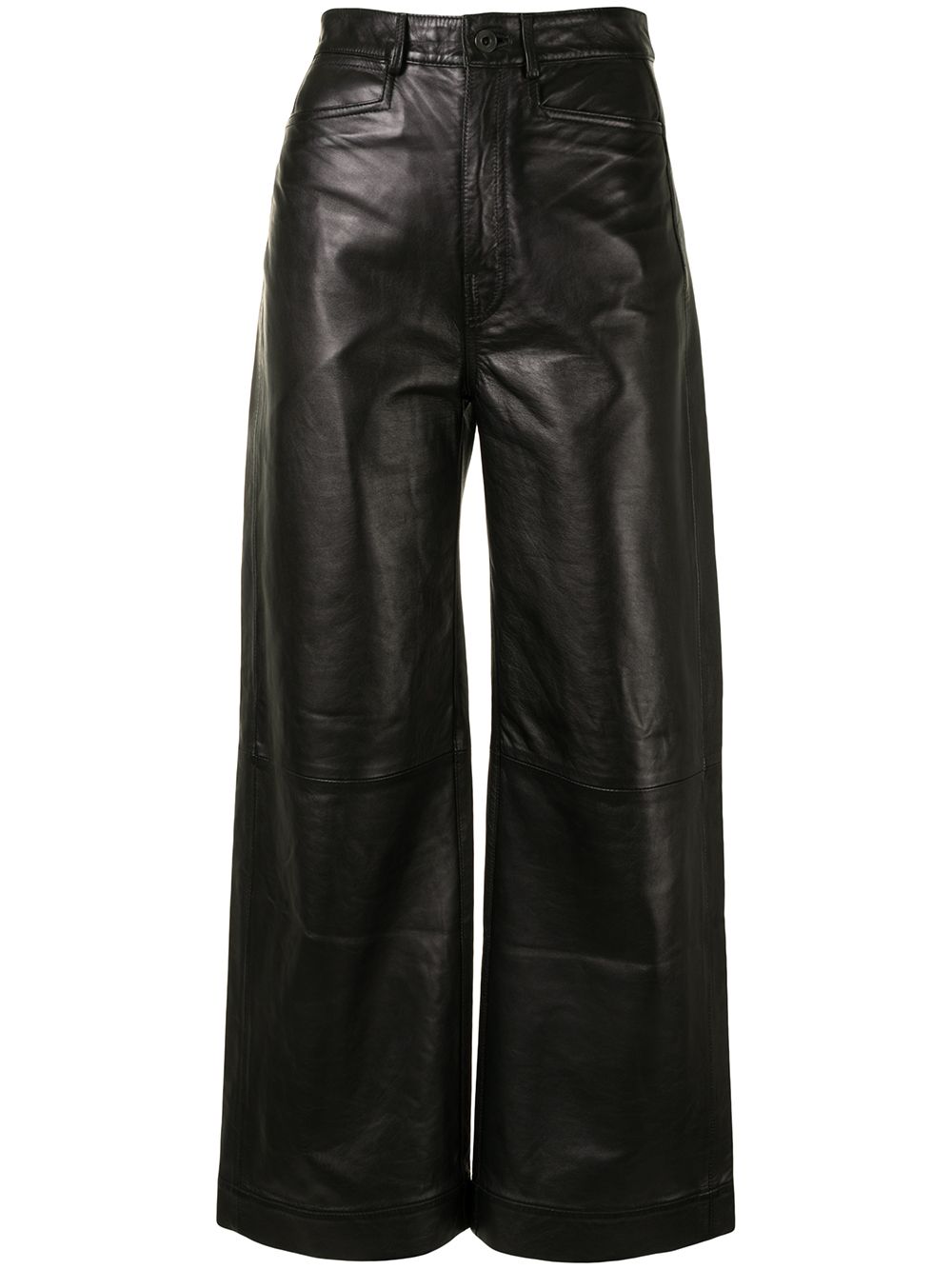 Proenza Schouler White Label 纳帕皮裙裤 - 黑色