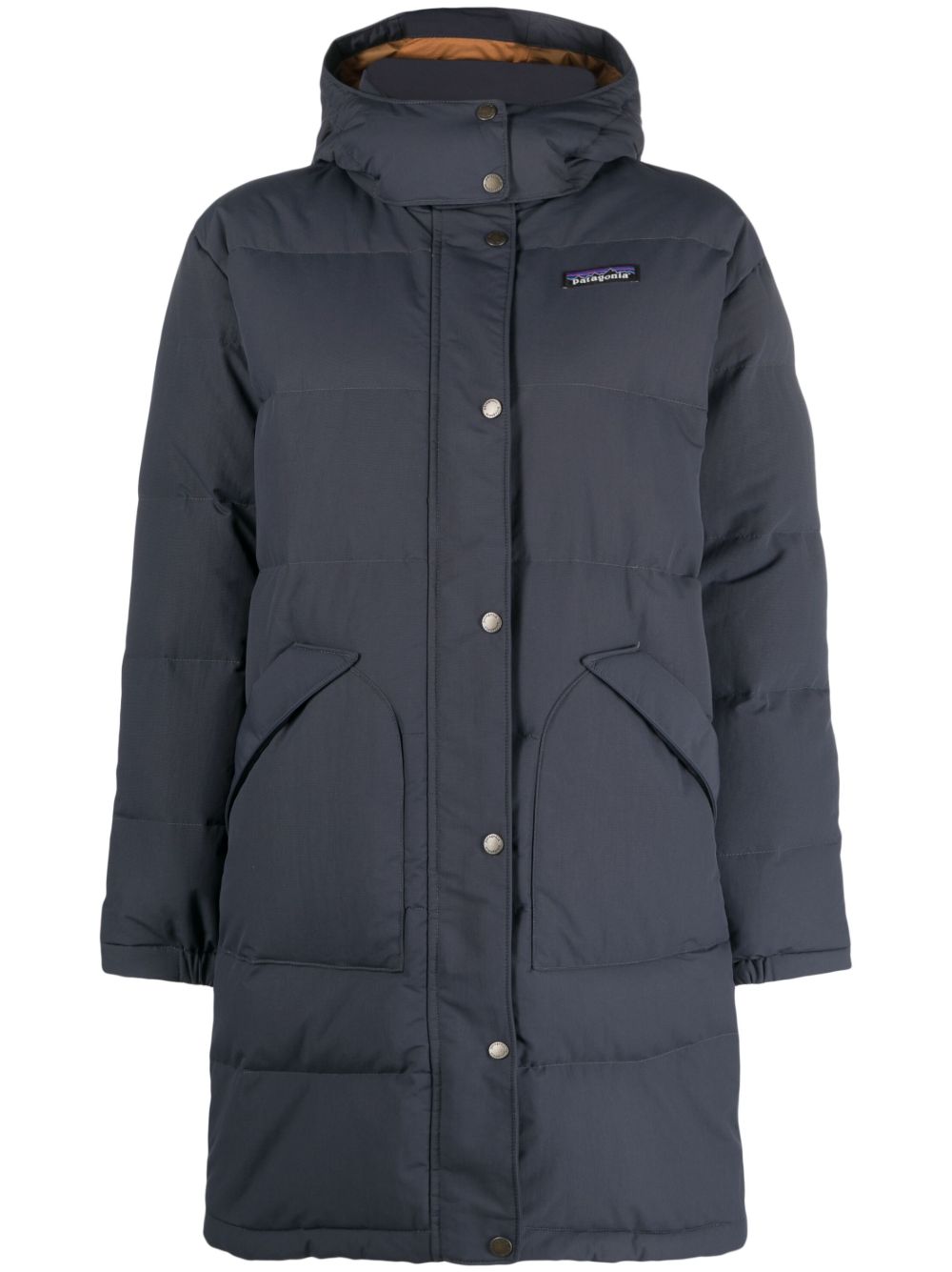 Patagonia Downdrift 标贴派克大衣 - 蓝色