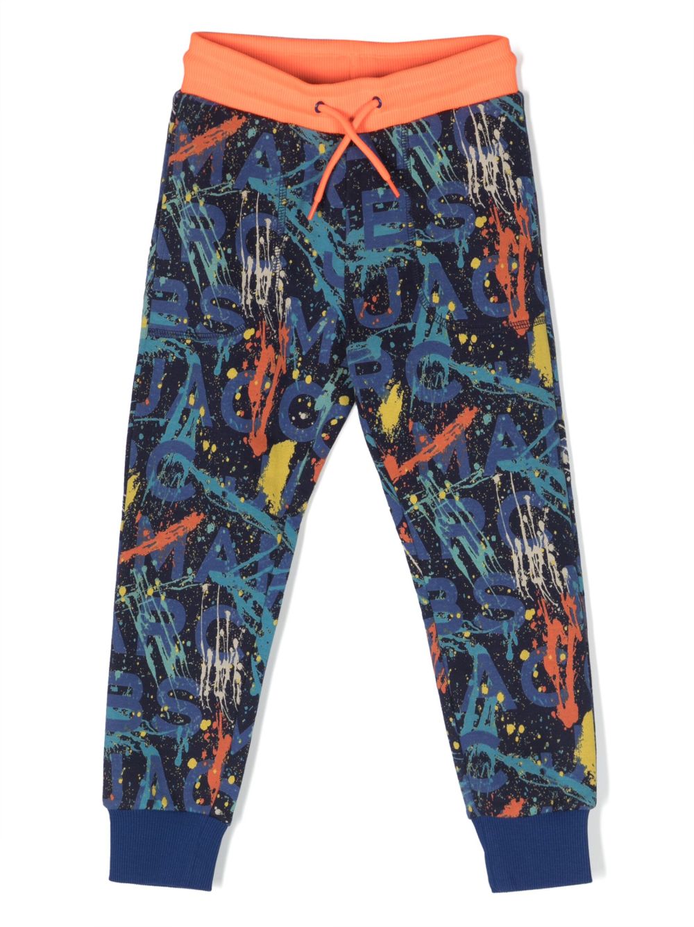 Marc Jacobs Kids logo印花抽绳运动裤 - 蓝色