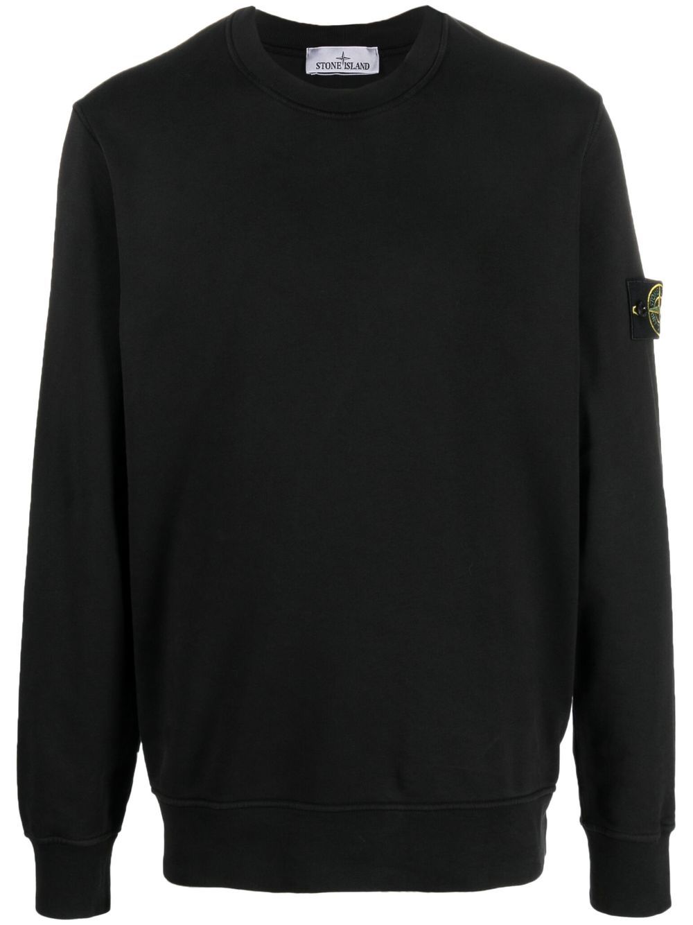 Stone Island 罗盘贴花圆领卫衣 - 黑色