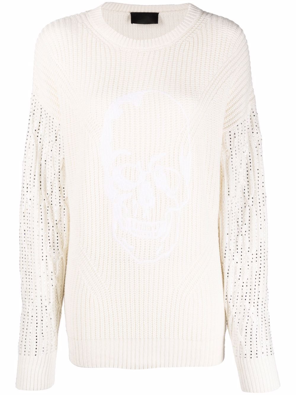 Philipp Plein 晶饰针织毛衣 - 中性色