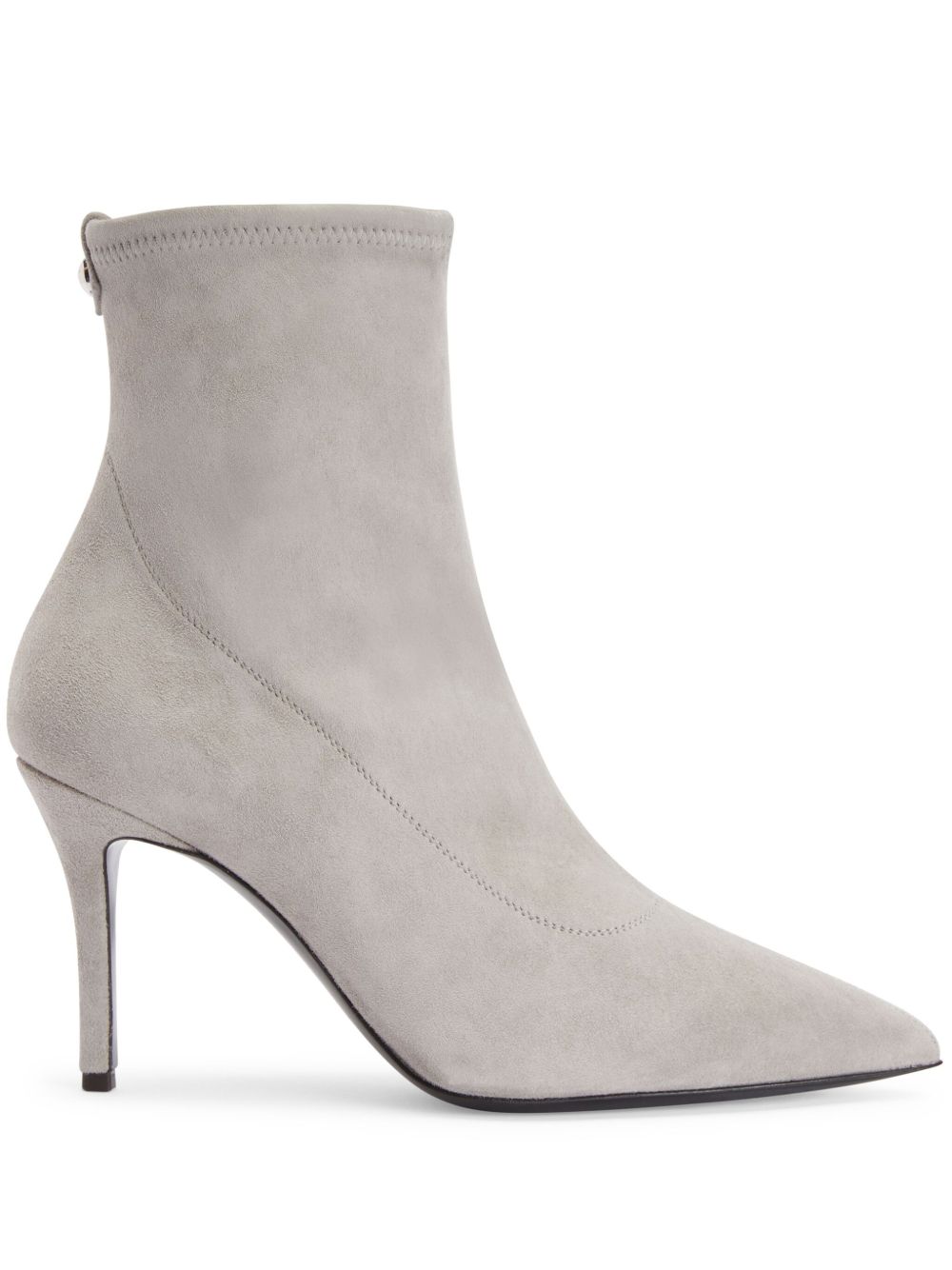 Giuseppe Zanotti Mirea 绒面皮高跟及踝靴 - 灰色