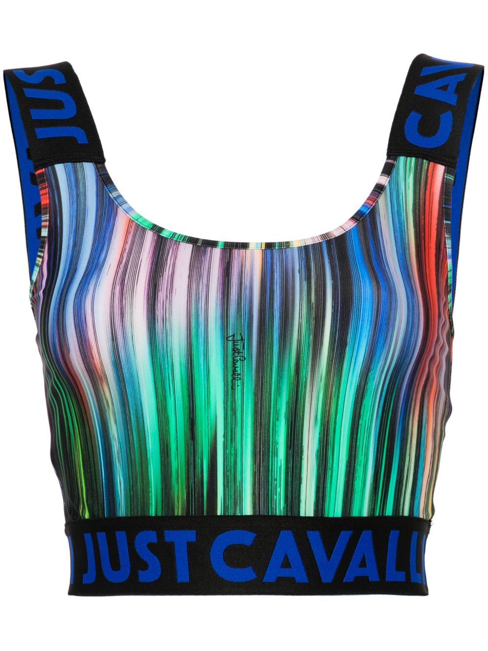 Just Cavalli 扎染印花短款上衣 - 蓝色