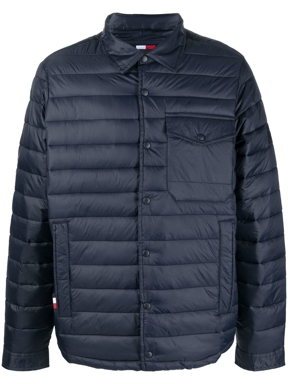 Tommy Hilfiger 标贴填充衬衫式夹克 - 蓝色