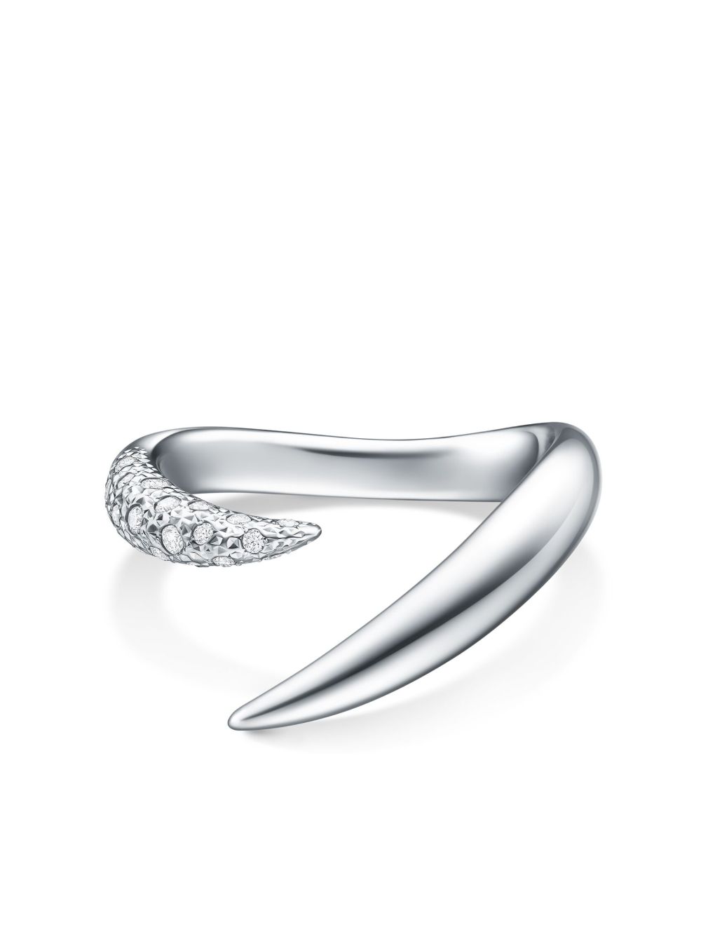 TASAKI 18K白金 Collection Line Danger Horn 钻石戒指 - 银色