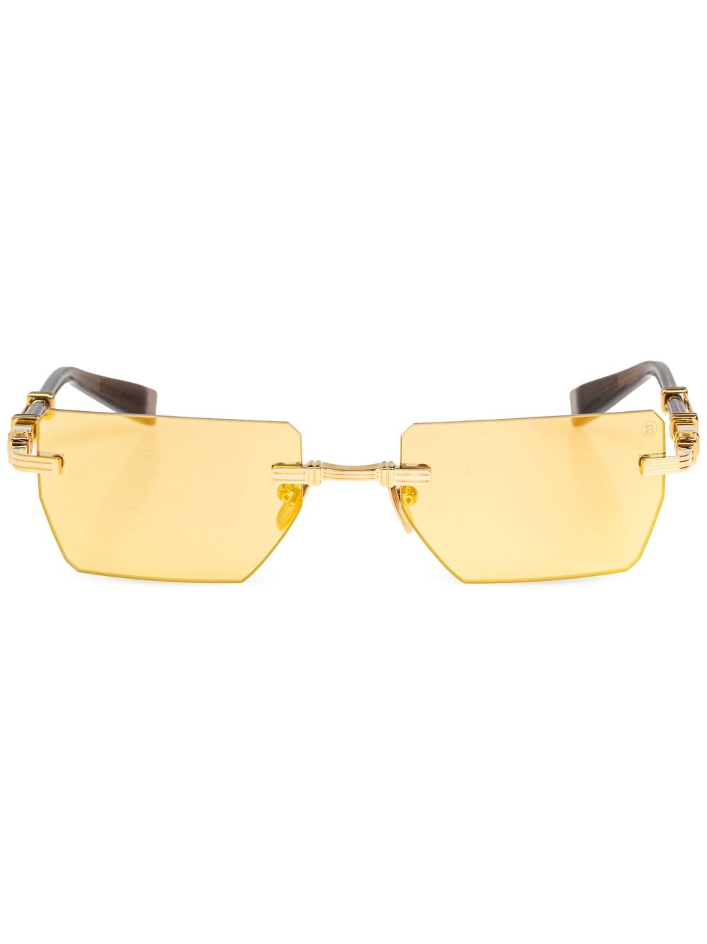 Balmain Eyewear BPS-150G-53 长方形框太阳眼镜 - 金色