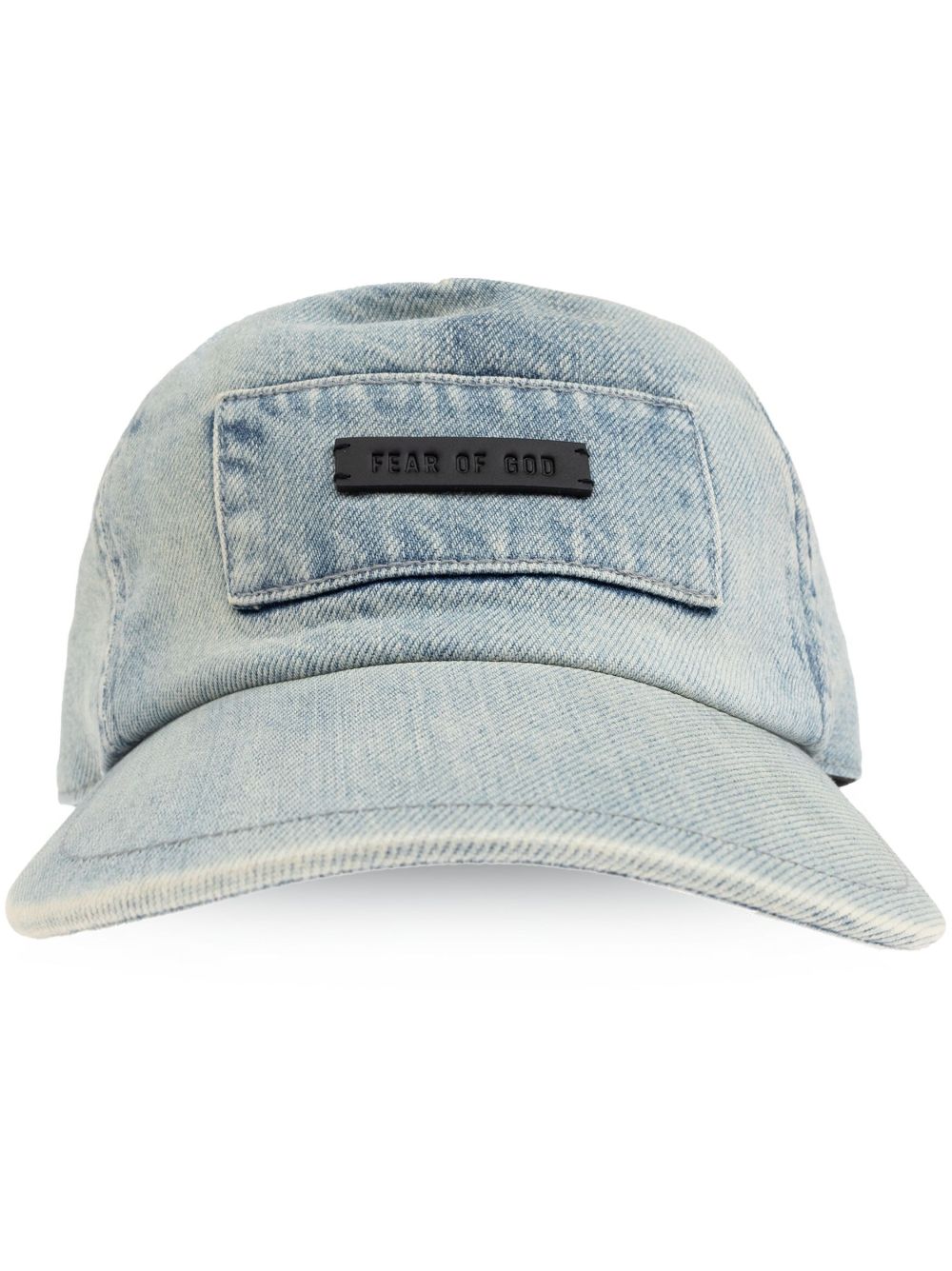 Fear Of God 标贴牛仔棒球帽 - 蓝色