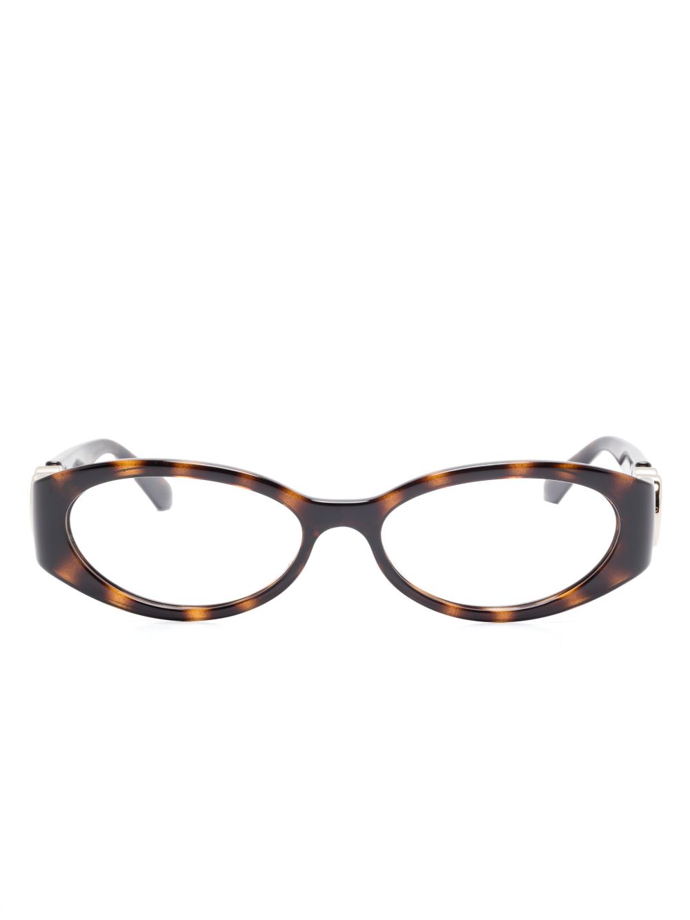Gucci Eyewear 椭圆形框眼镜 - 黑色