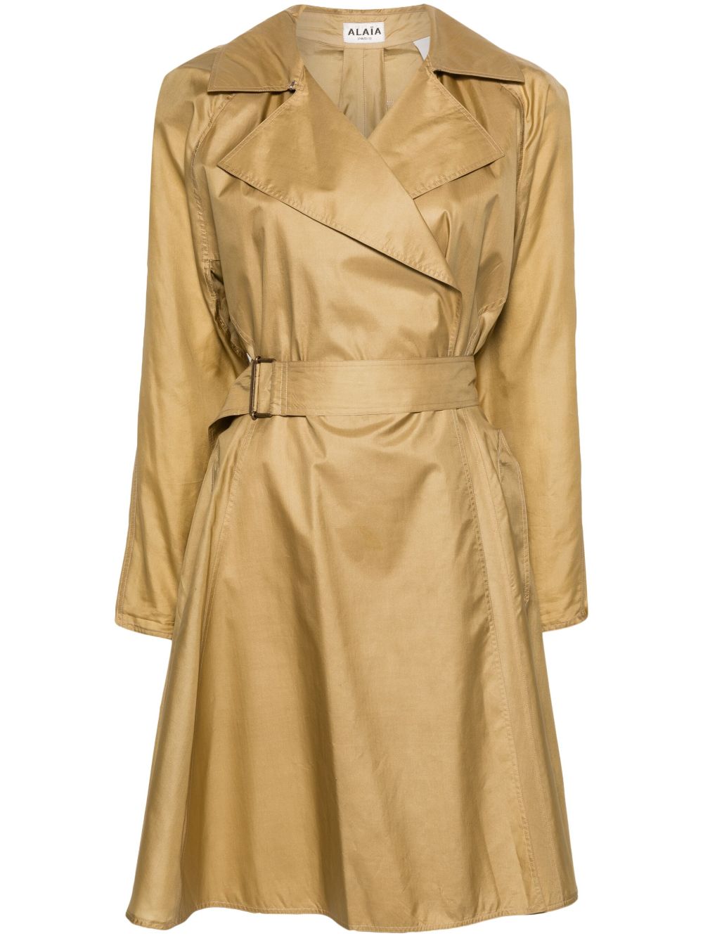 Alaïa Pre-Owned 束腰双排扣外套 - 中性色