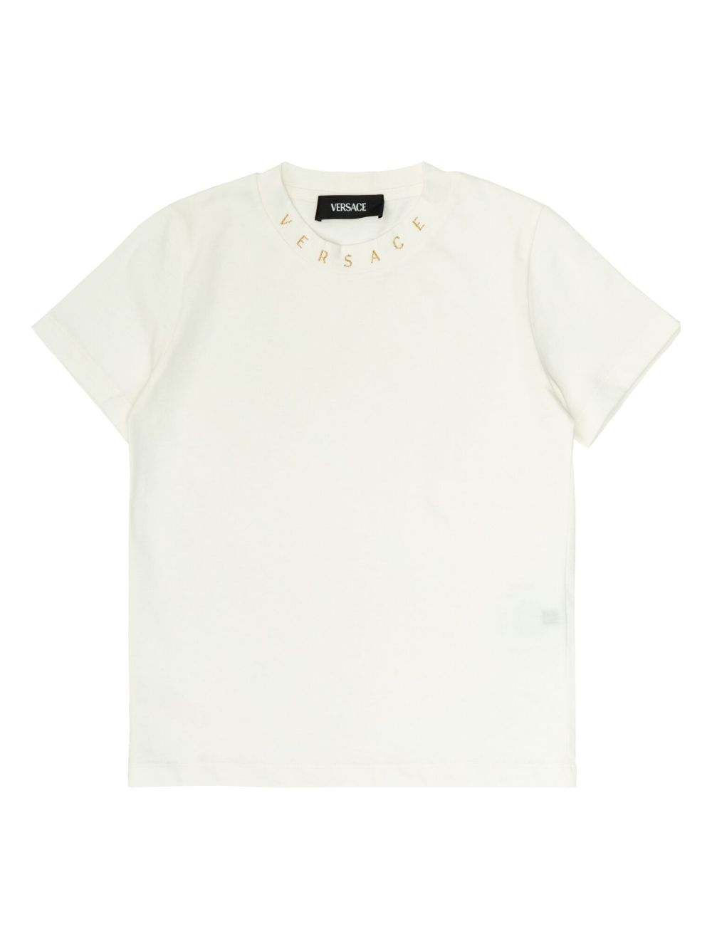 Versace Kids logo缀饰T恤 - 白色