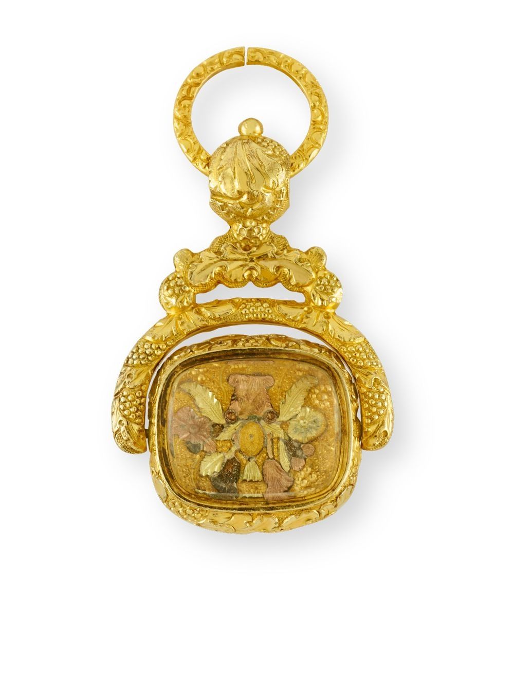 Pragnell Vintage Georgian 镀金玛瑙扣吊饰 - 金色