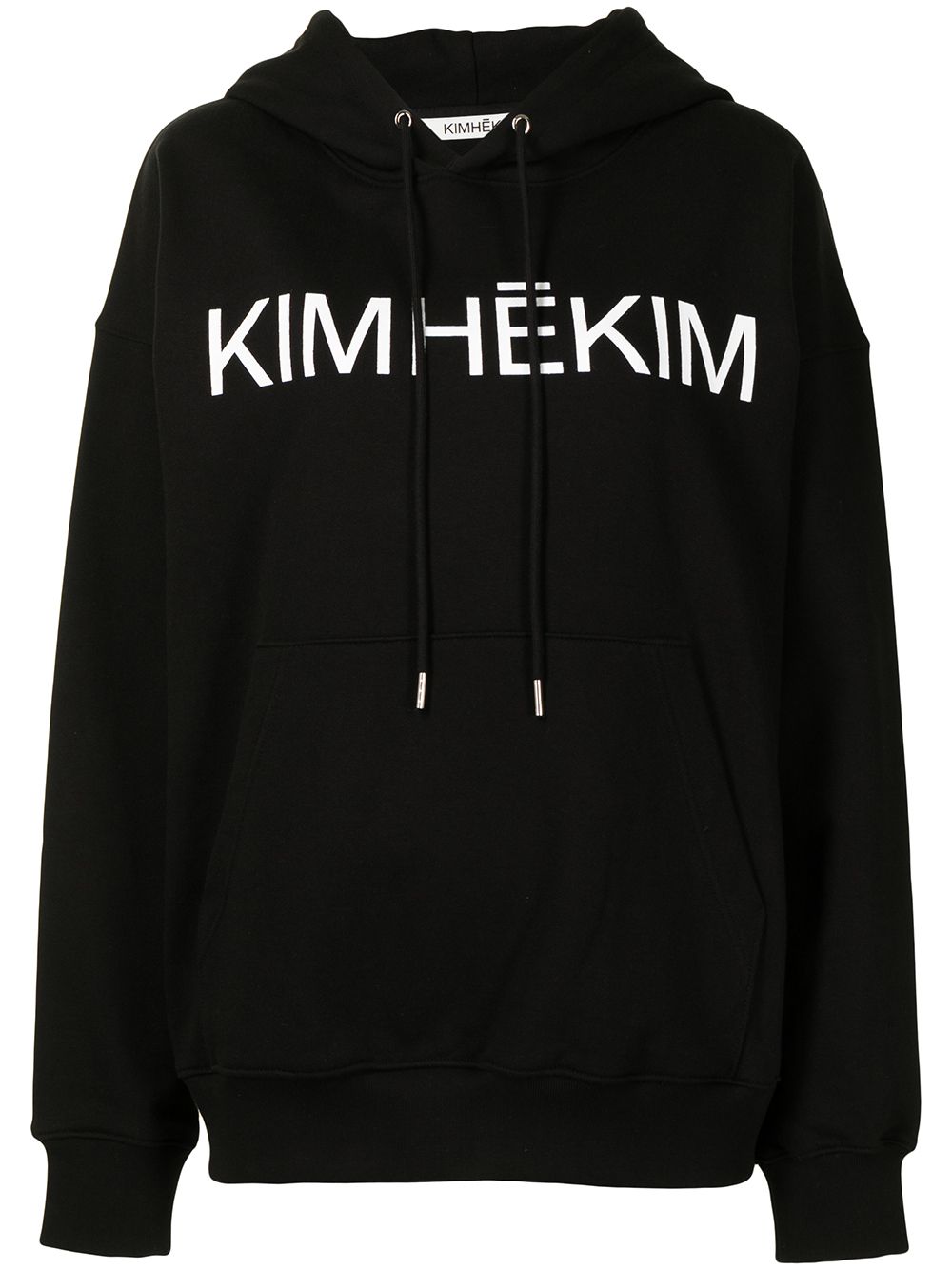 Kimhekim logo印花连帽衫 - 黑色