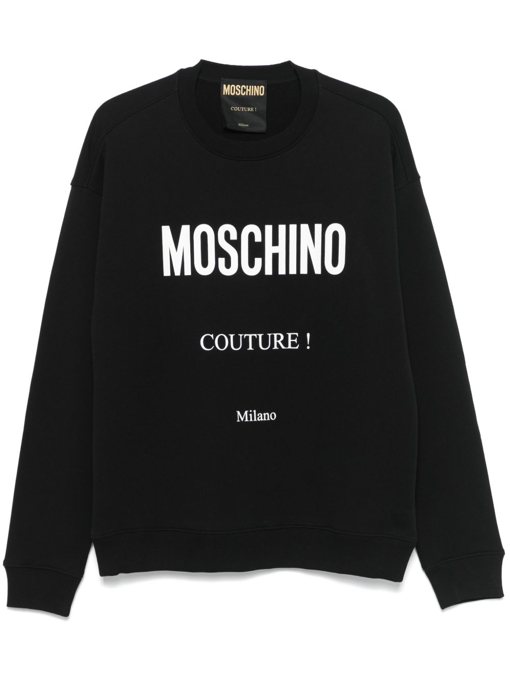 Moschino logo印花卫衣 - 黑色
