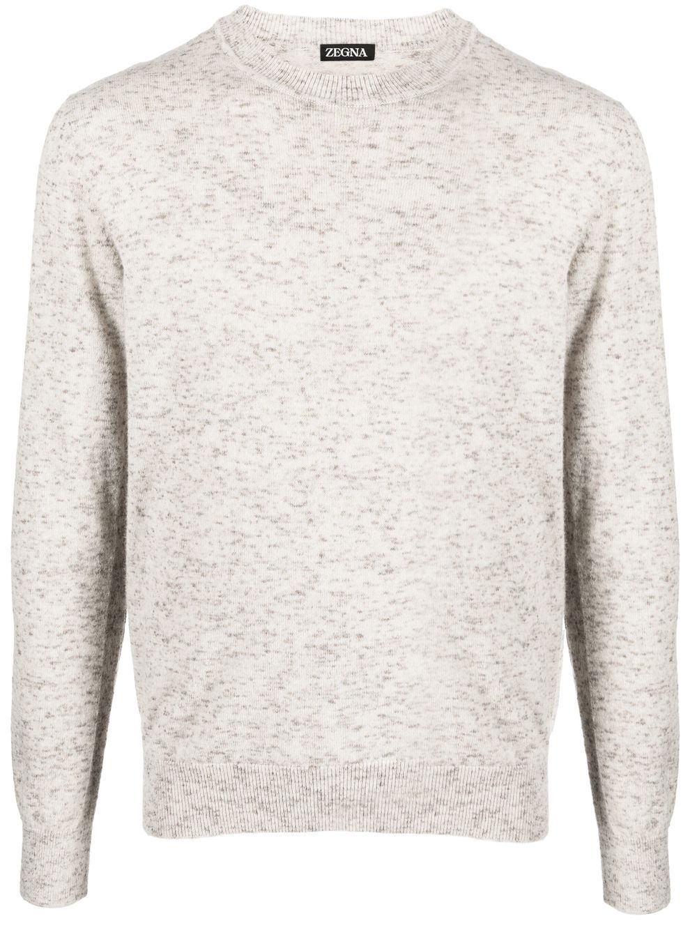 Zegna 斑点针织圆领毛衣 - 中性色