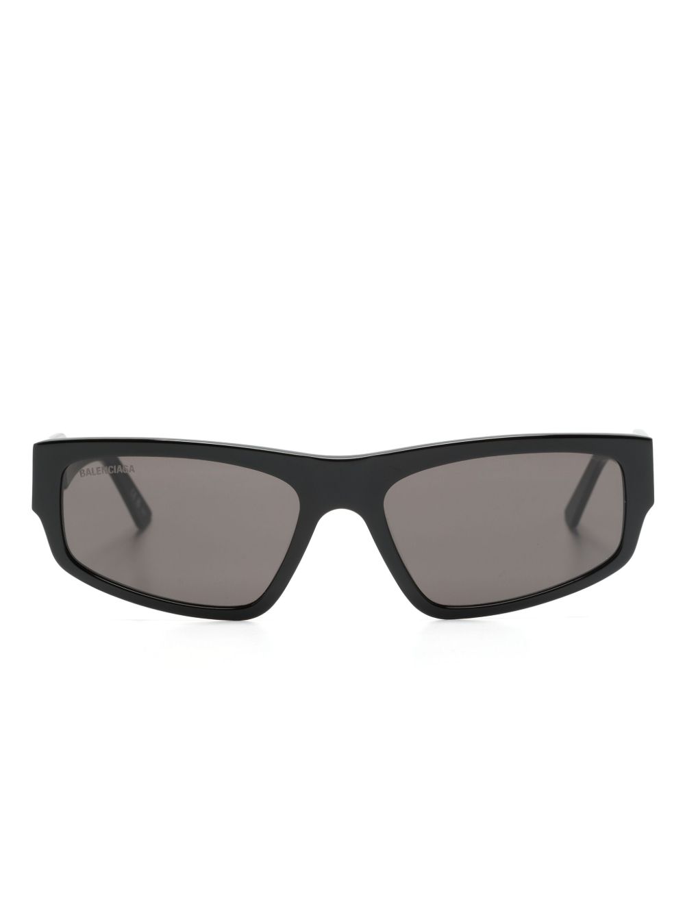 Balenciaga Eyewear 机车风镜框太阳眼镜 - 黑色