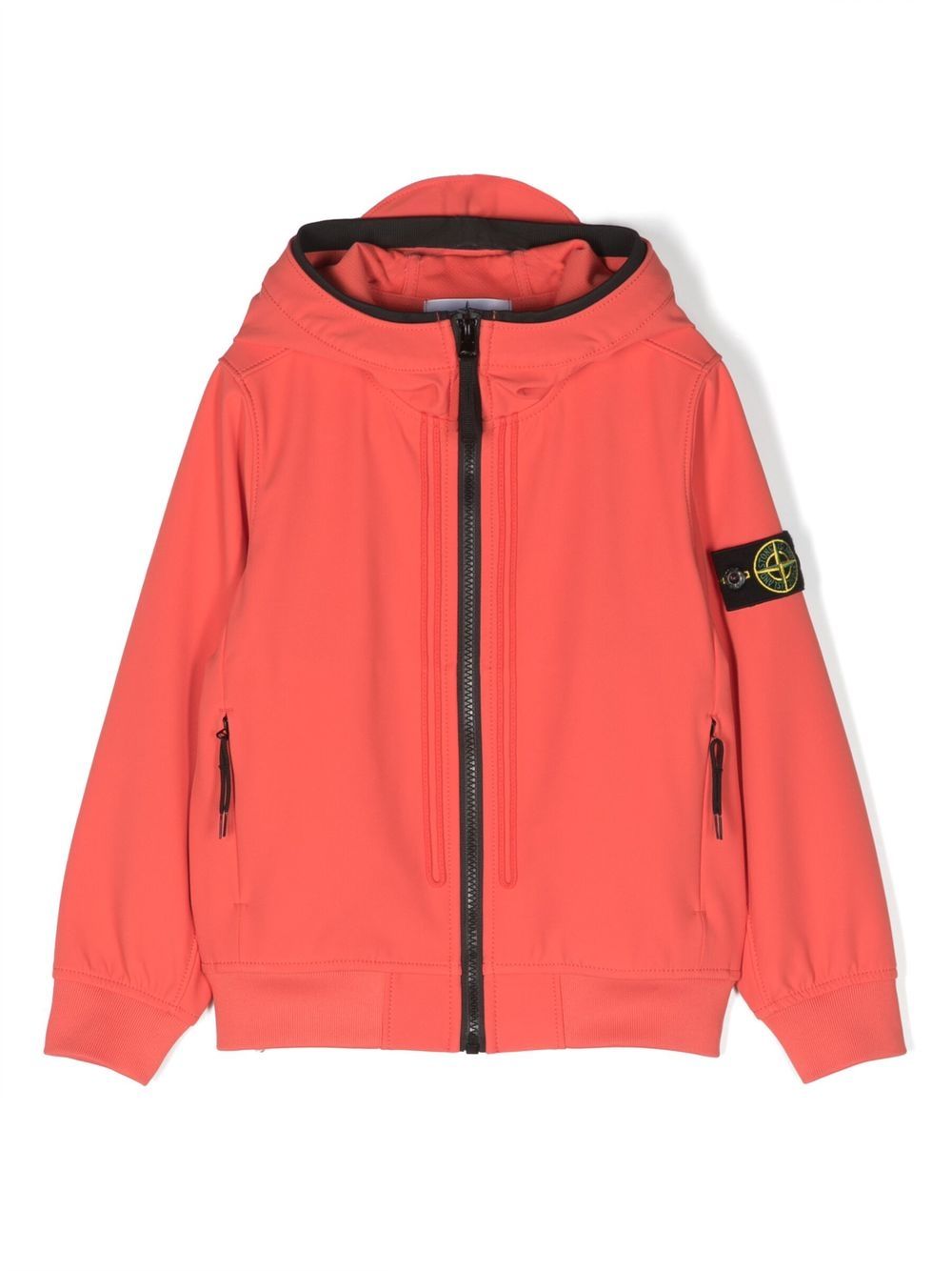 Stone Island Junior 连帽轻薄夹克 - 橘色