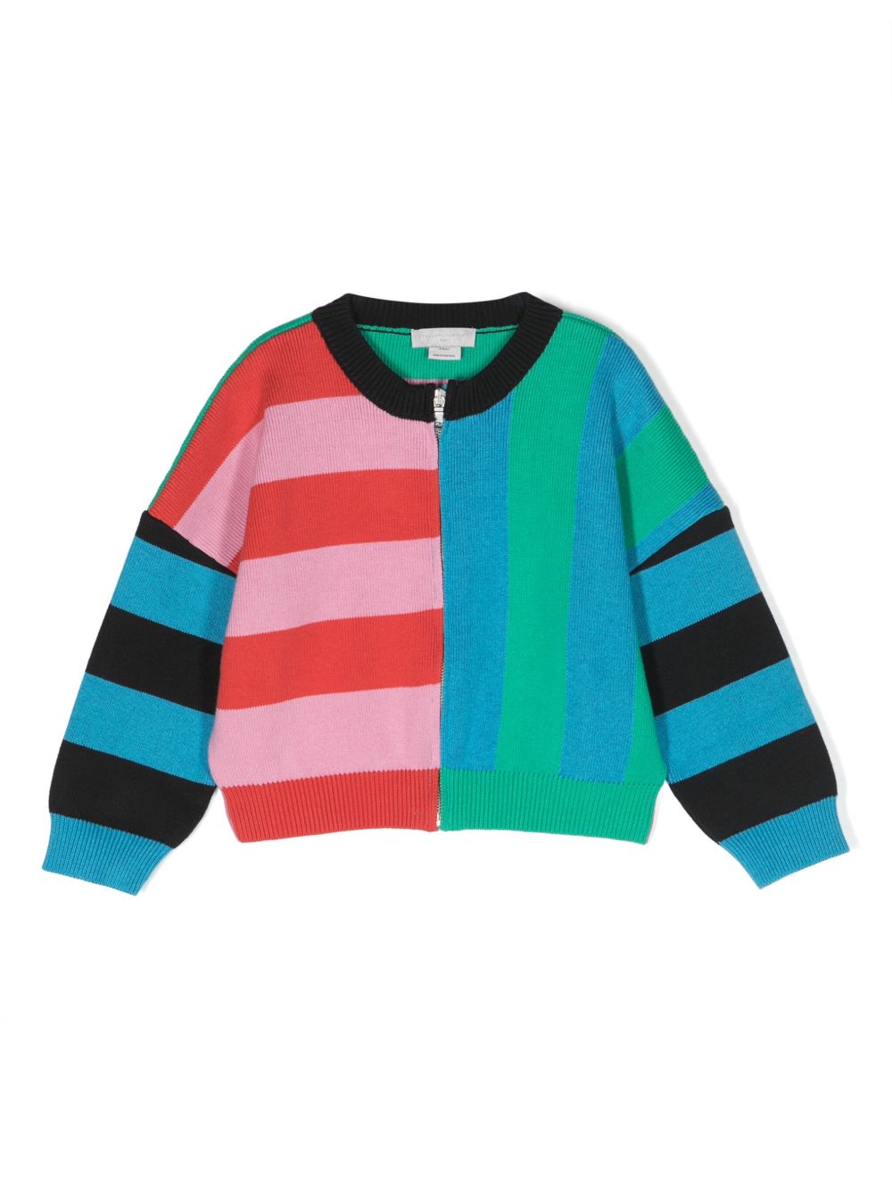 Stella McCartney Kids 羊毛混纺拉链开衫 - 粉色