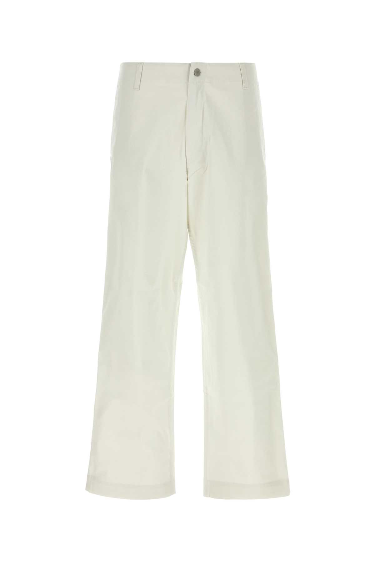 Emporio Armani Chalk Stretch Cotton Chino Pant