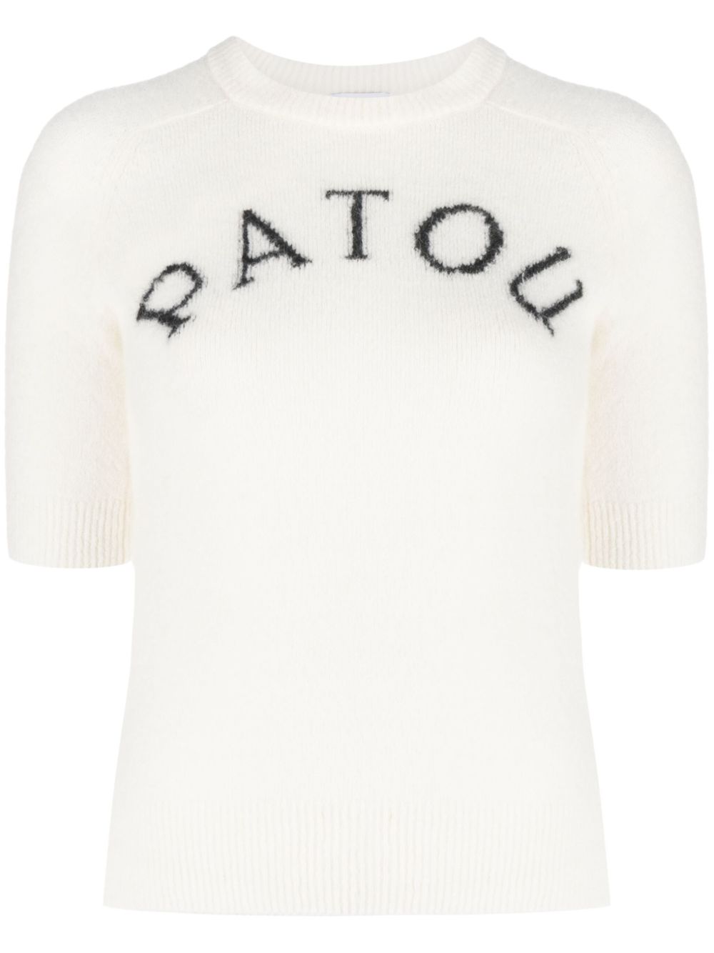 Patou logo嵌花针织上衣 - 中性色
