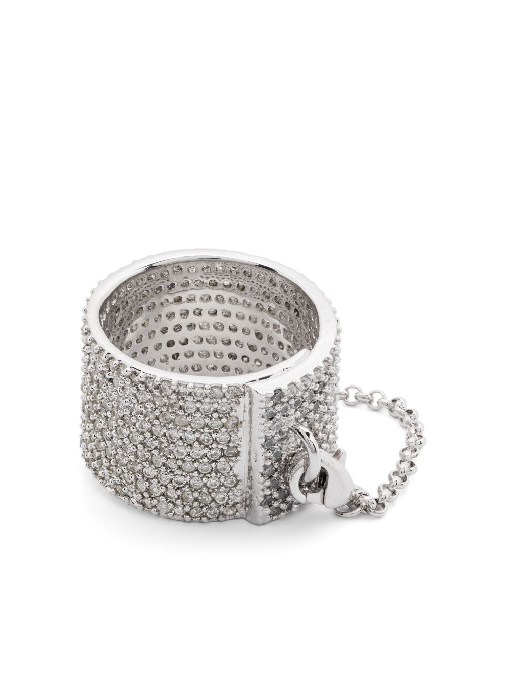 Eddie Borgo Pavé Safety Chain 戒指 - 银色