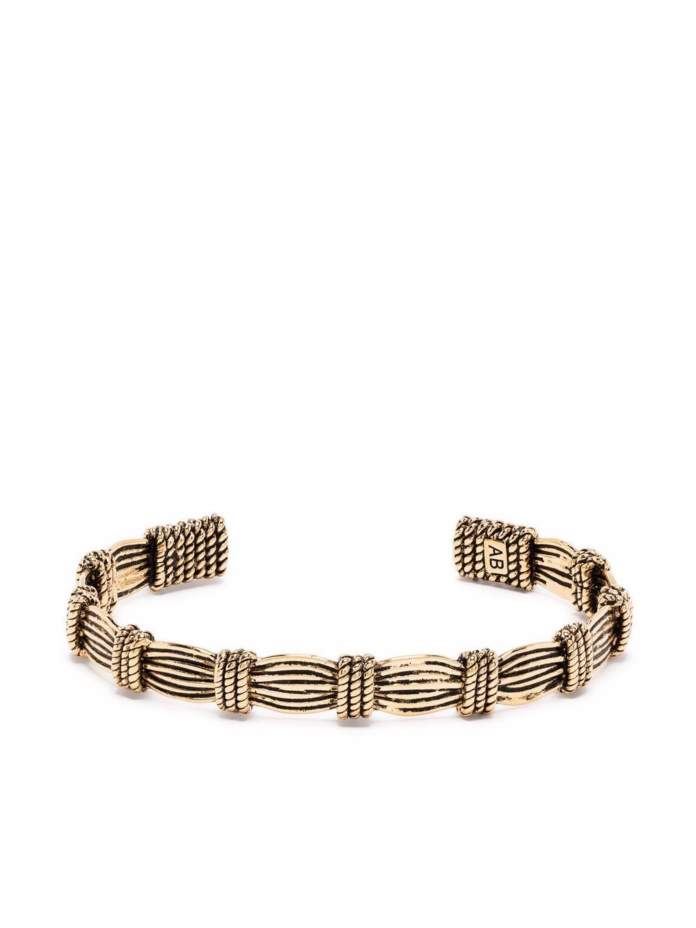 Aurelie Bidermann Ava 编织效果手镯 - 金色