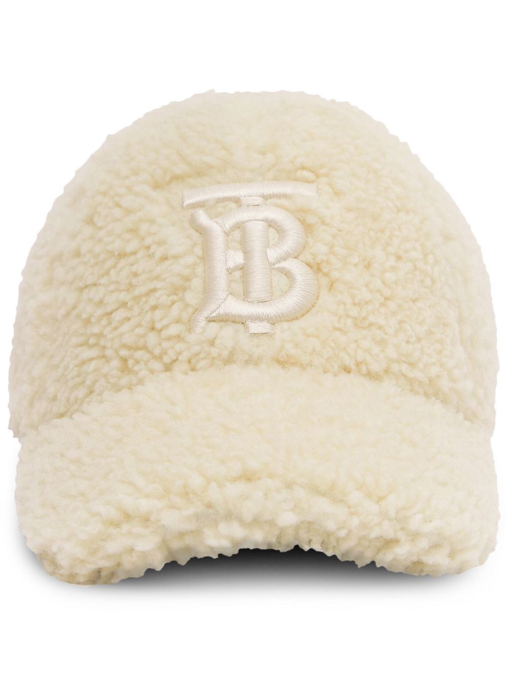 Burberry 博柏利 TB-logo刺绣皮毛一体棒球帽 - 中性色
