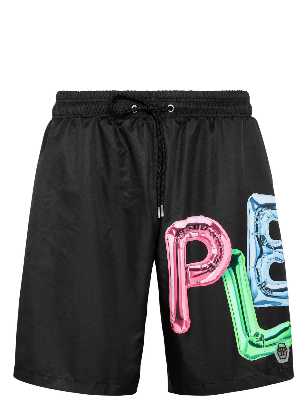 Philipp Plein Bombing Graffiti 泳裤 - 黑色