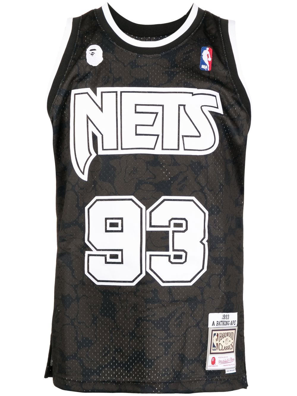 A BATHING APE® Nets 印花细节坦克背心 - 黑色