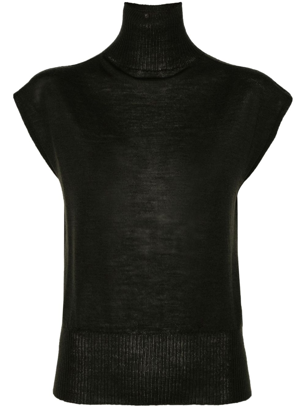Rick Owens 企领针织背心 - 绿色