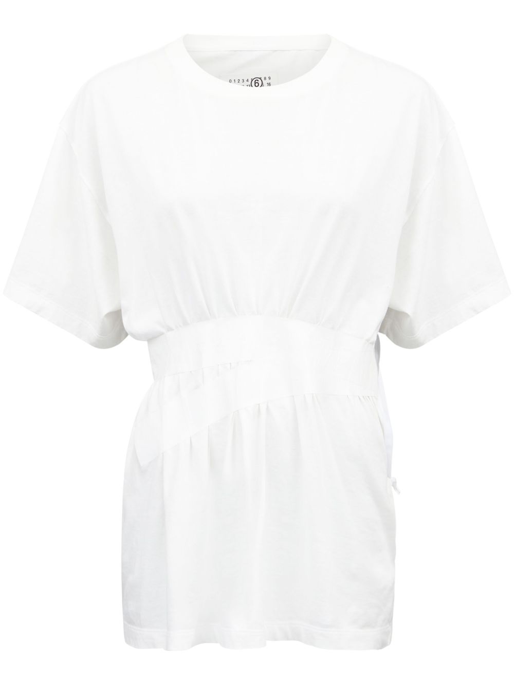 MM6 Maison Margiela 织带缀饰T恤 - 白色