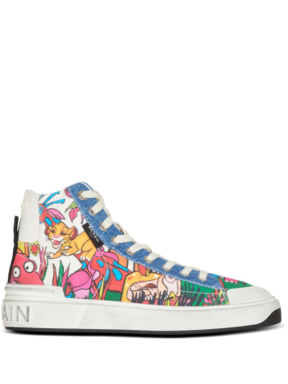 Balmain x Disney The Lion King B-Court 运动鞋 - 白色